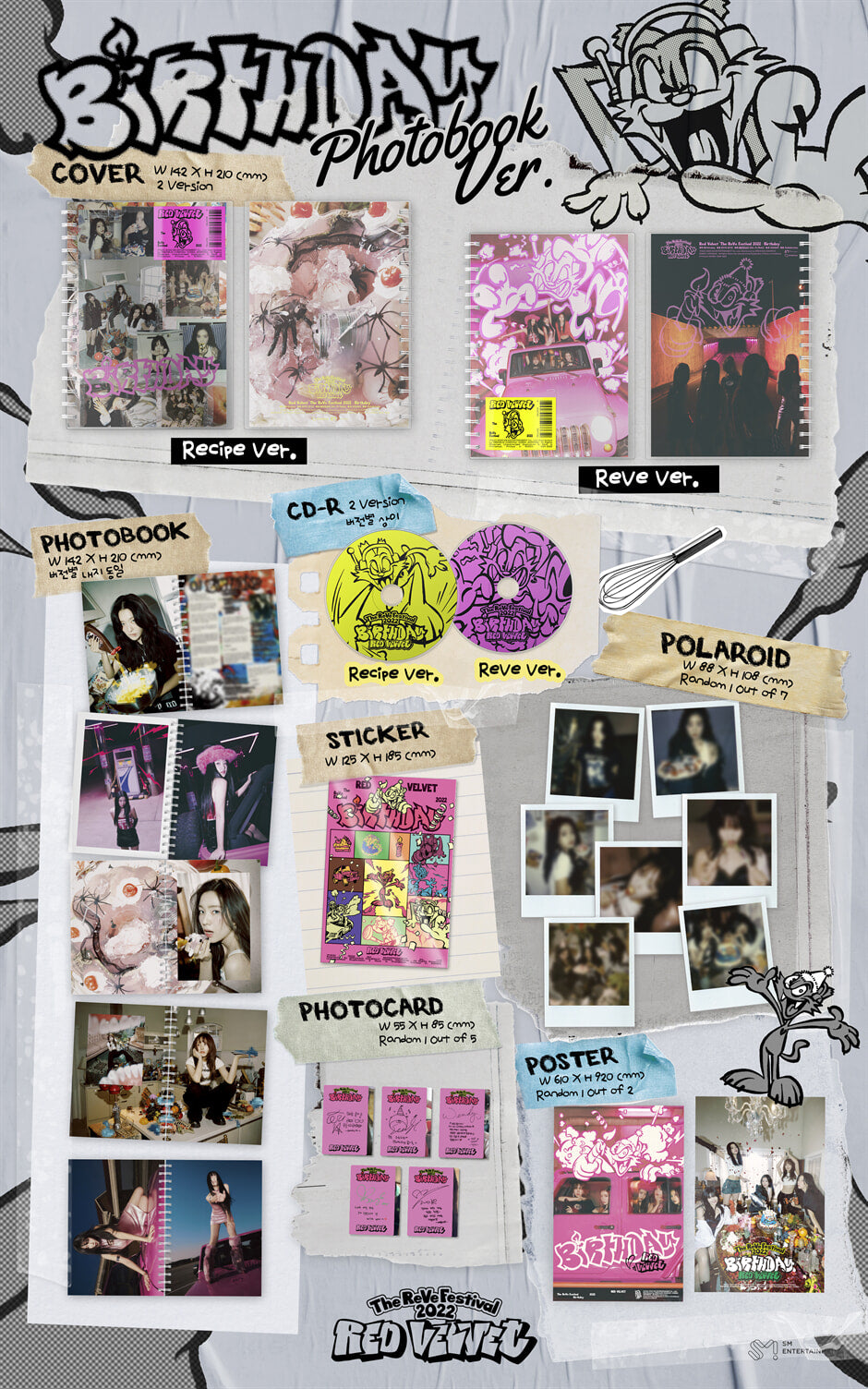 RED VELVET MINI ALBUM THE REVE FESTIVAL 2022 BIRTHDAY PHOTOBOOK VERSION