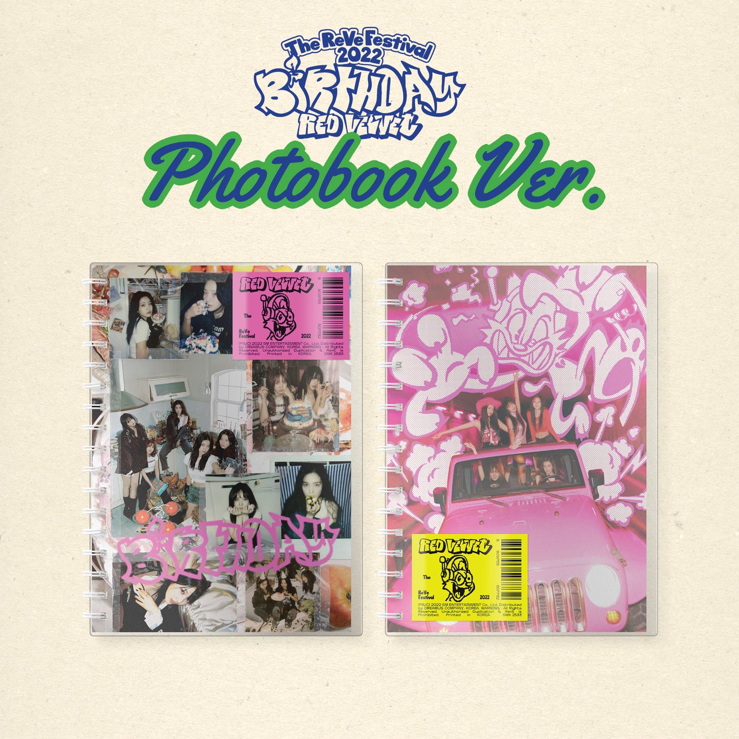 RED VELVET MINI ALBUM THE REVE FESTIVAL 2022 BIRTHDAY PHOTOBOOK VERSION