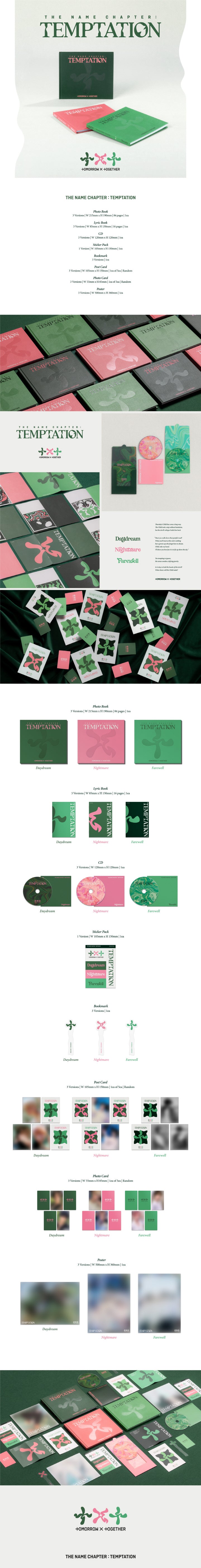 TOMORROWXTOGETHER TXT THE NAME CHAPTER: TEMPTATION ALBUM